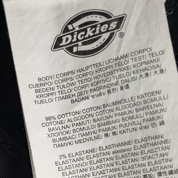 Dickies Cargo Pants Women's 25R Black Cotton Blend Utility Workwear Trousers - Picture 4 of 4